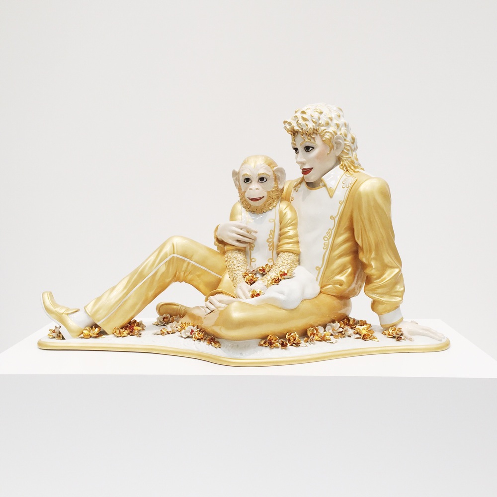  Hey Michael.  Michael Jackson and Bubbles by Jeff Koons 