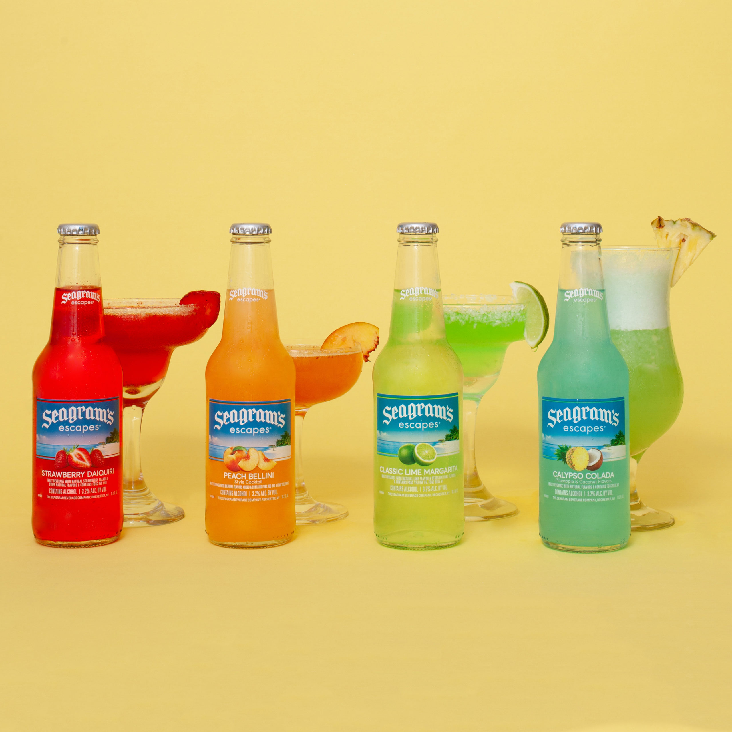 seasgrams escapes marketing campaign - bottles with coordinating beverages behind