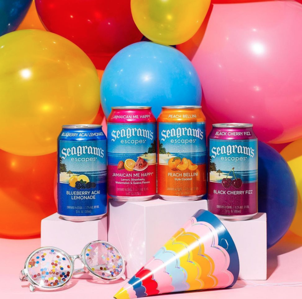 seagrams birthday drinks with balloons lish creative shoot