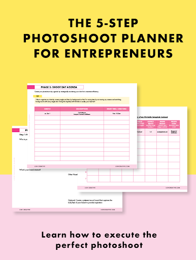 5-step photoshoot planner for entrepreneurs. Learn how to execute the perfect photoshoot