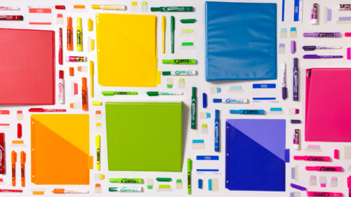 multi colored office supplies