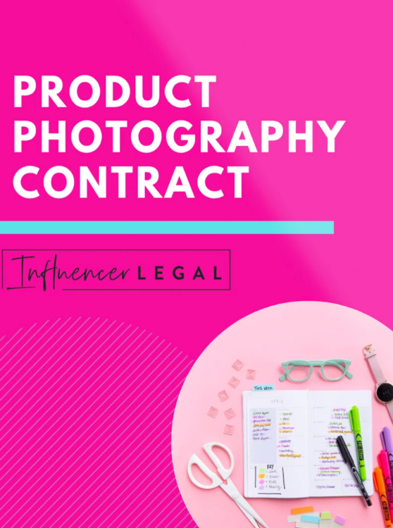 Product Photography Contract Template
