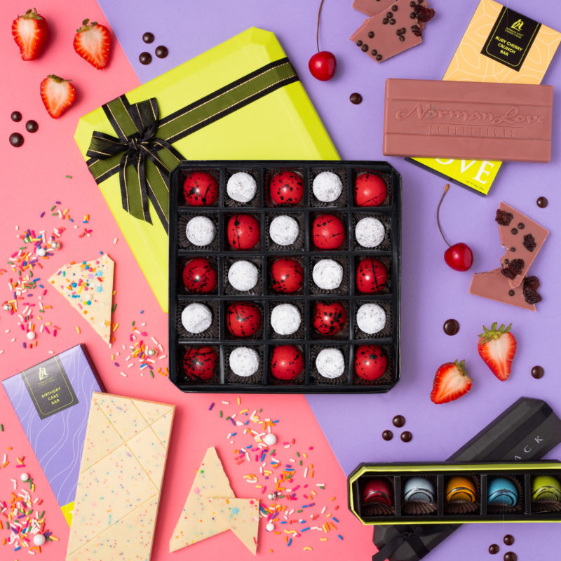 Norman Love box of chocolates